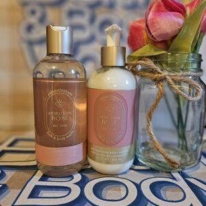 NWT Bath & Body Works Heirloom Rose Bodycare Set - Pink & Gold